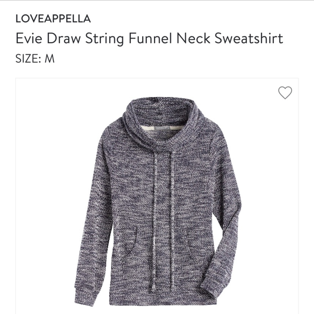 Loveapella Evie drawstring funnel neck sweatshirt